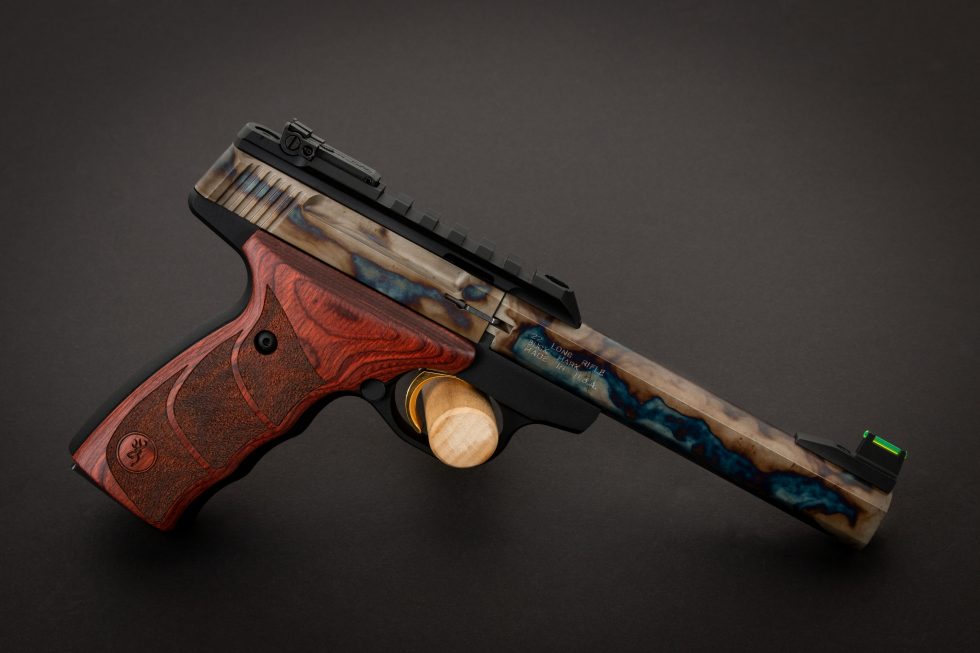 Turnbull Finished Browning Buck Mark Plus Rosewood Udx With Picatinny Top Rail Sold Turnbull 1264