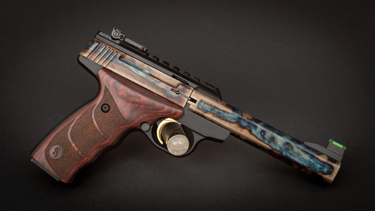 Browning Buck Mark Plus Rosewood Udx With Picatinny Top Rail Turnbull Restoration 2692