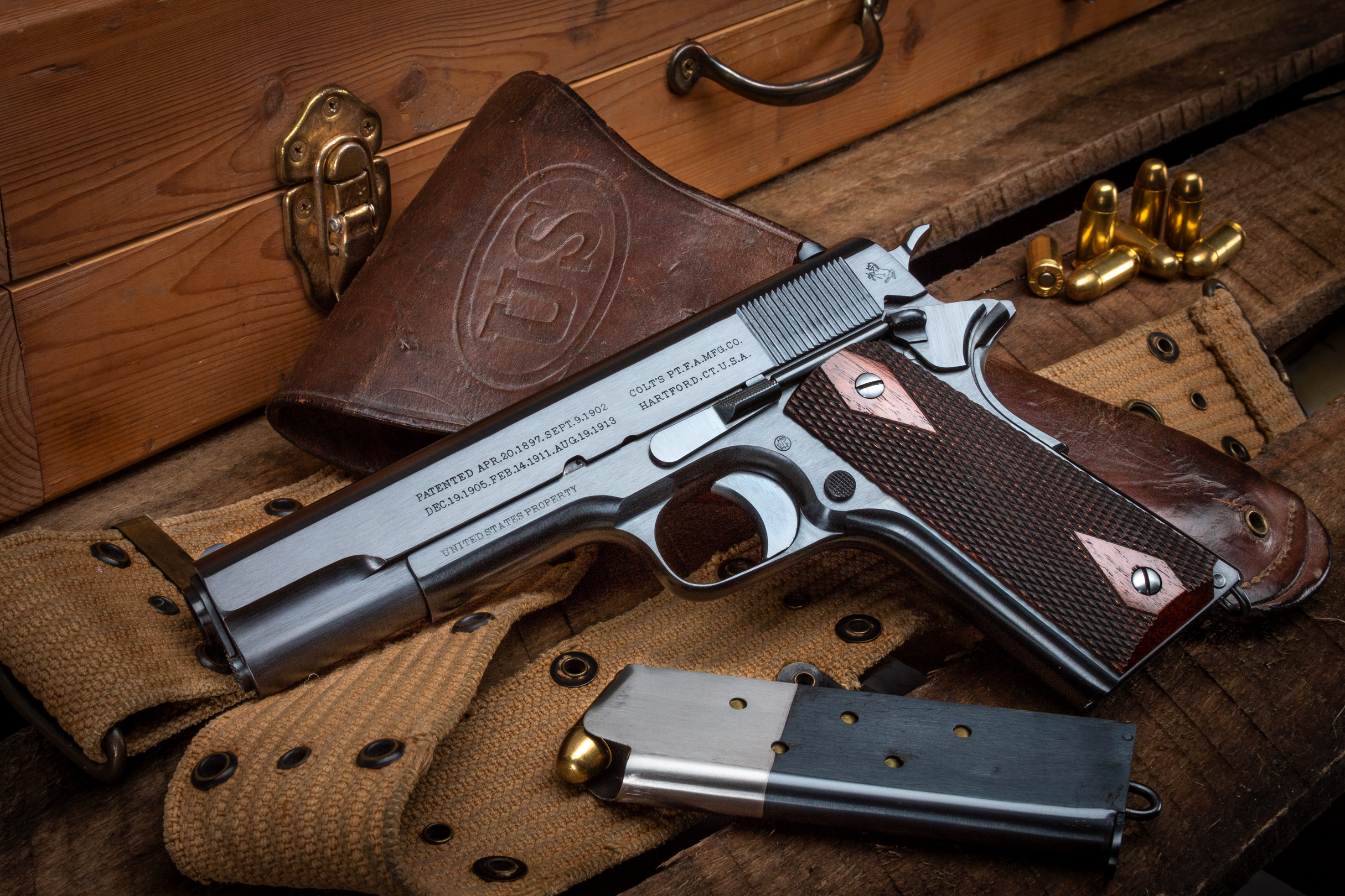 Colt Model 1911 charcoal bluing by Turnbull Restoration