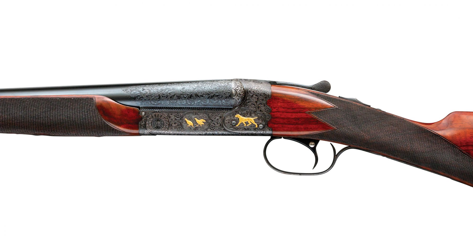 Winchester Model 21 American 20 gauge side-by-side shotgun, after restoration services performed by Turnbull Restoration of Bloomfield, NY