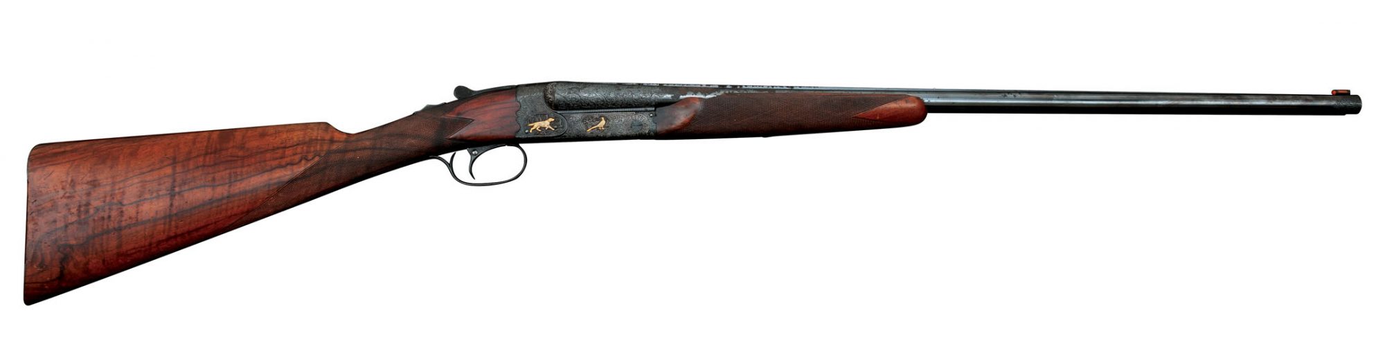 Winchester Model 21 American 20 gauge side-by-side shotgun, before restoration services performed by Turnbull Restoration of Bloomfield, NY