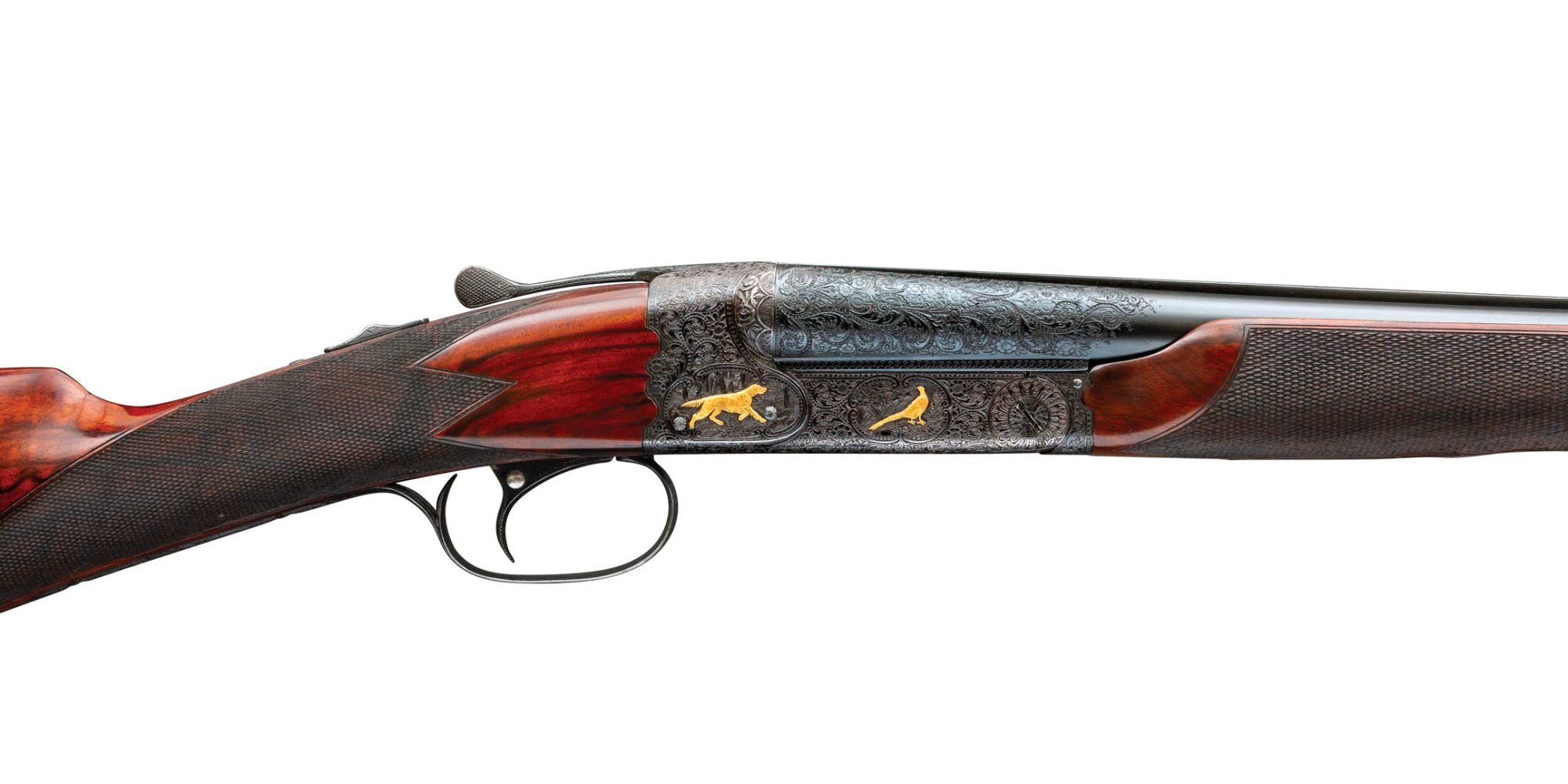 Winchester Model 21 American 20 gauge side-by-side shotgun, after restoration services performed by Turnbull Restoration of Bloomfield, NY