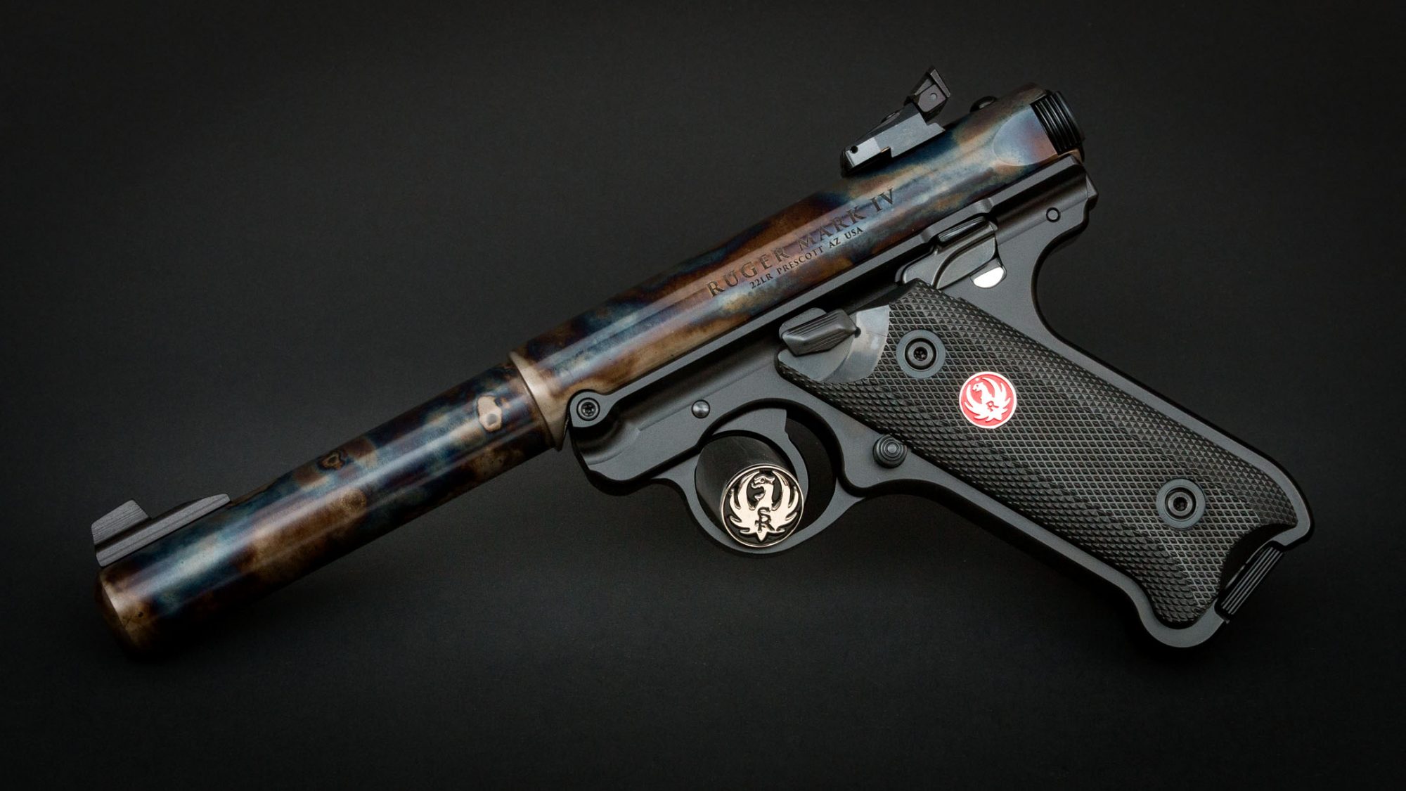 Ruger Mark IV Target featuring Turnbull bone charcoal color case hardening