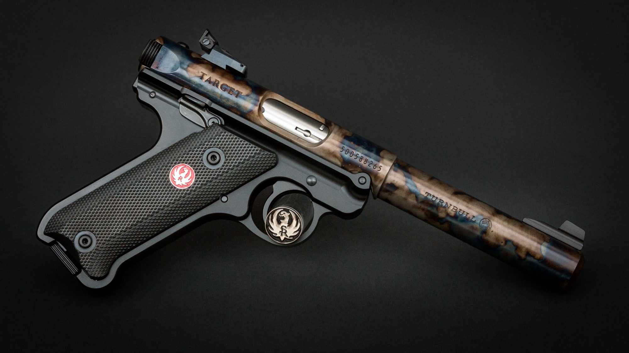 Ruger Mark IV Target featuring Turnbull bone charcoal color case hardening