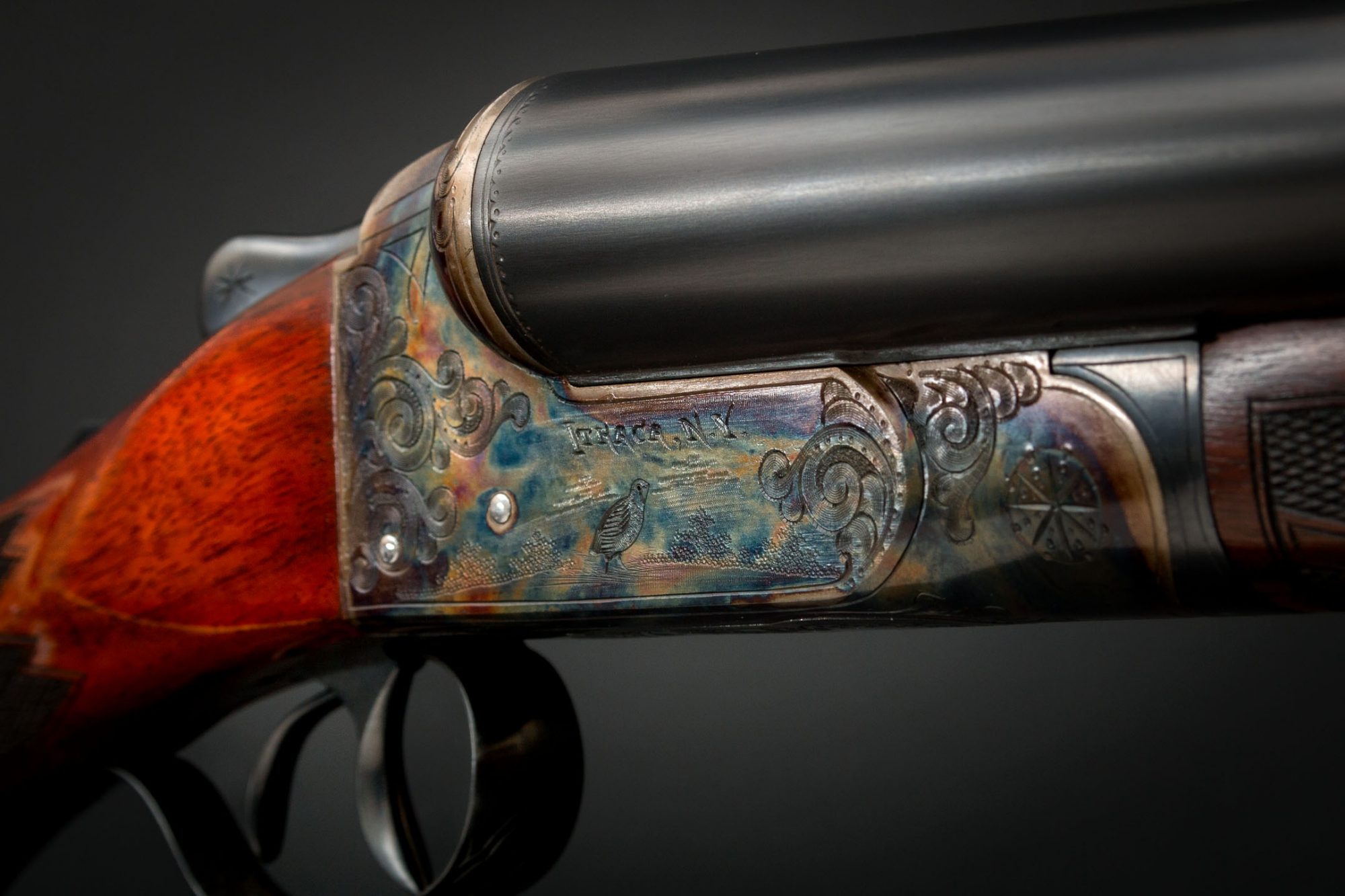 Ithaca Grade 3 Flues 10 gauge side by side shotgun, previously restored by Turnbull Restoration