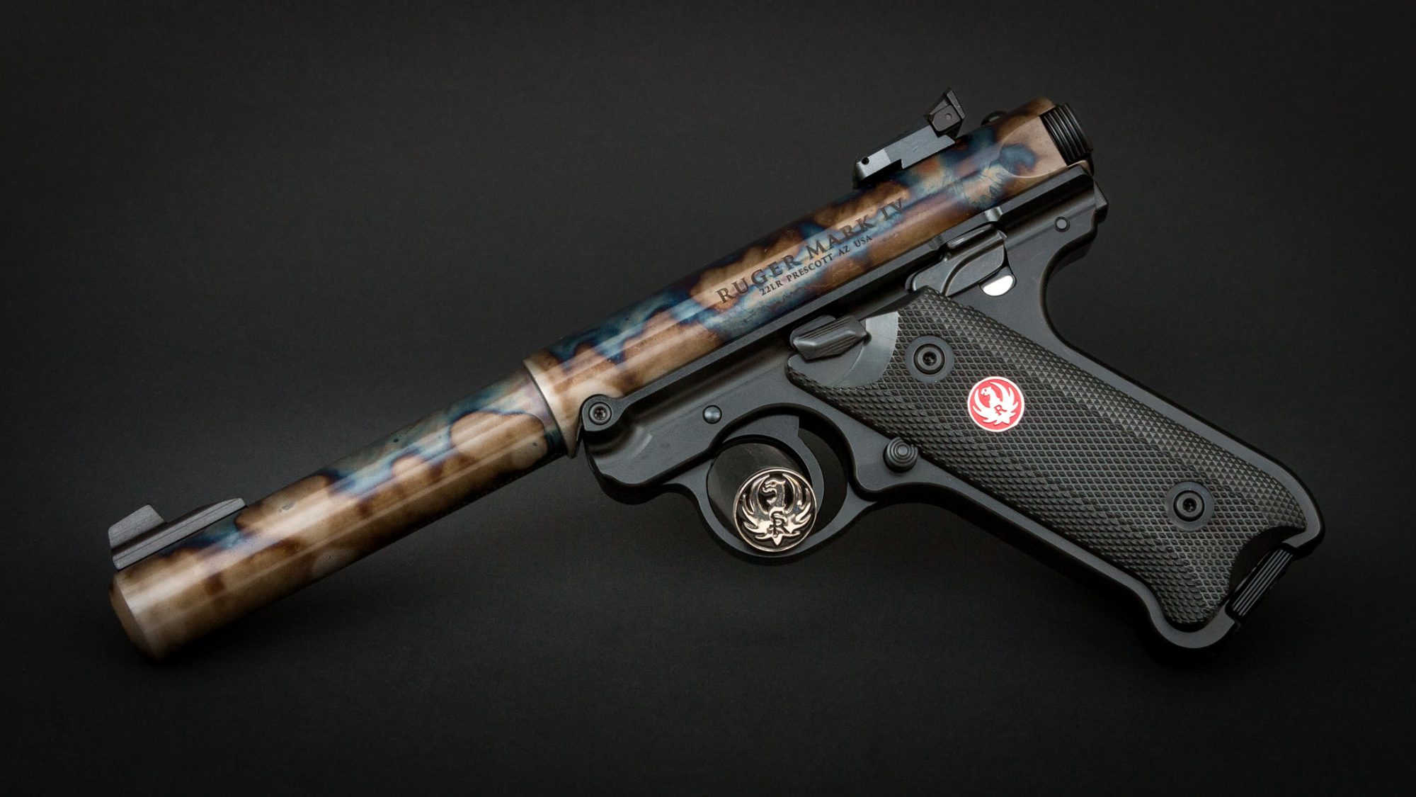 Ruger Mark IV Target featuring Turnbull bone charcoal color case hardening