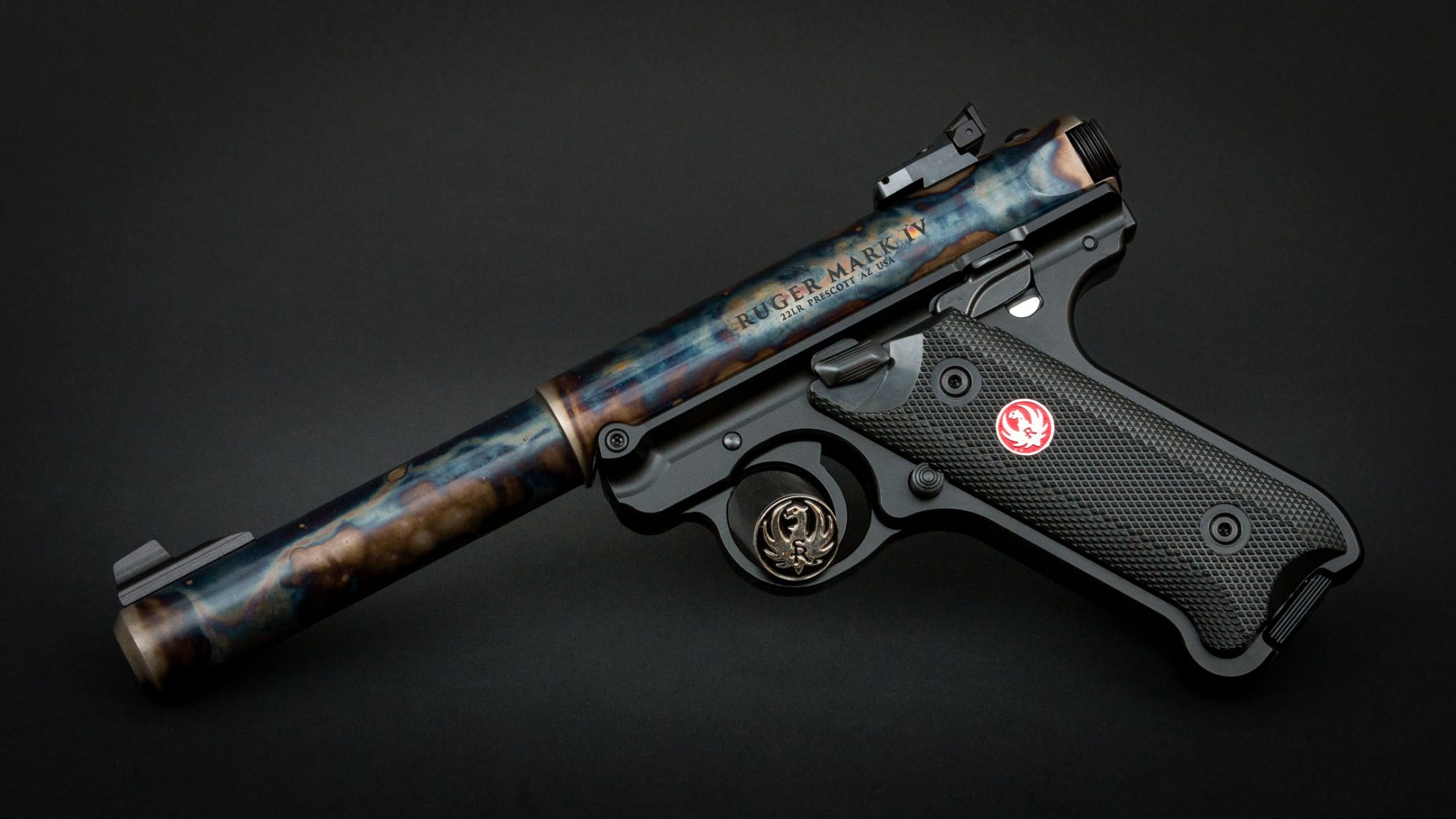 Ruger Mark IV Target featuring Turnbull bone charcoal color case hardening