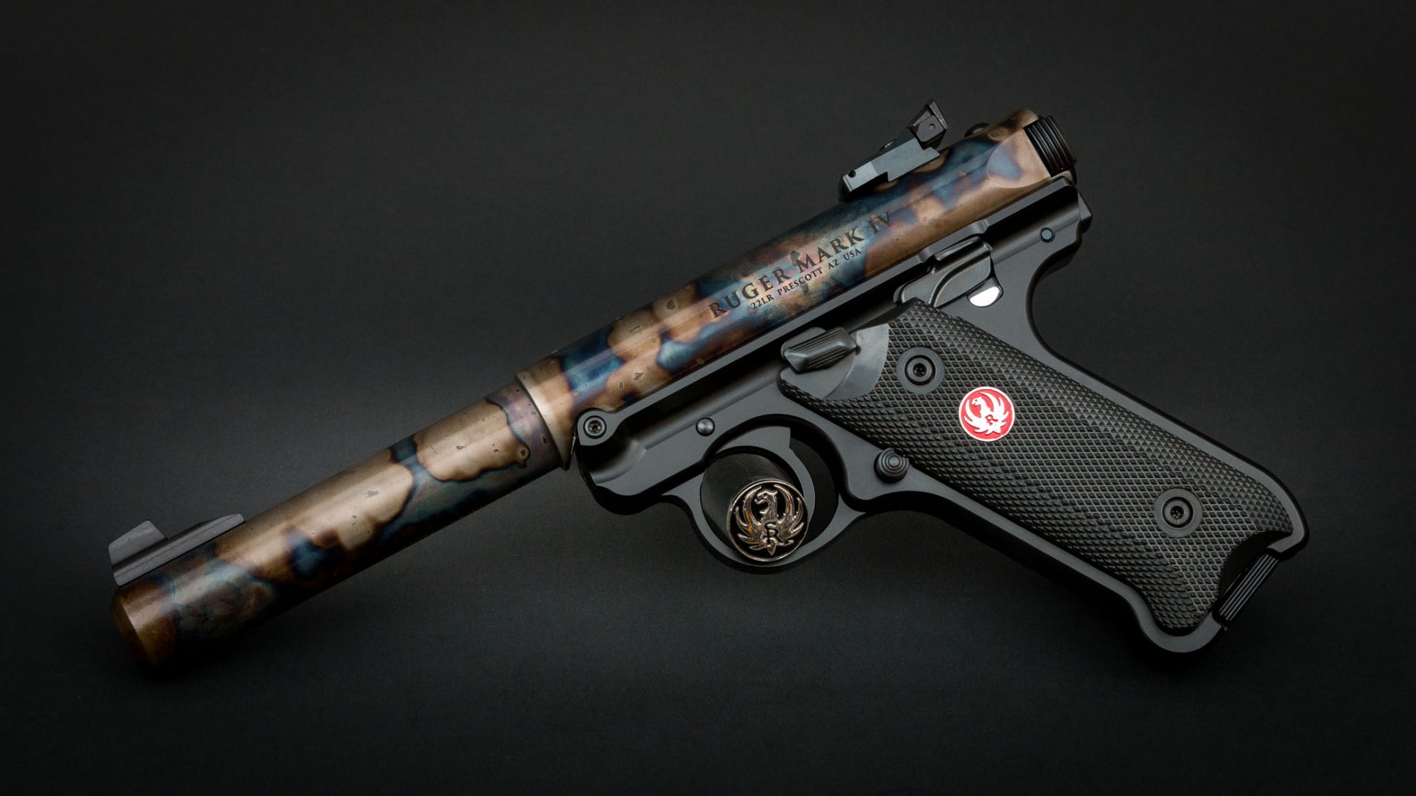 Ruger Mark IV Target featuring Turnbull bone charcoal color case hardening