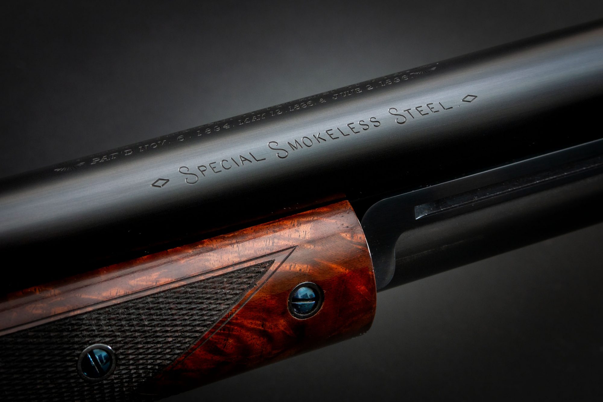 Marlin Model 1898 12 gauge pump-action shotgun, after restoration services by Turnbull Restoration of Bloomfield, NY