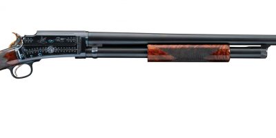 Marlin Model 1898 12 gauge pump-action shotgun, after restoration services by Turnbull Restoration of Bloomfield, NY