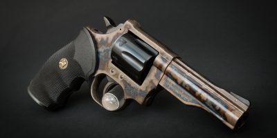 Dan Wesson Model 14-2 featuring bone charcoal case color hardening by Turnbull Restoration